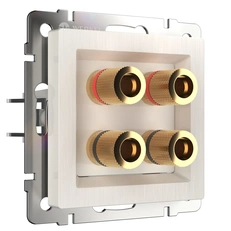 Изображение Акустическая розетка (перламутровый рифленый) WL13-AUDIOx4